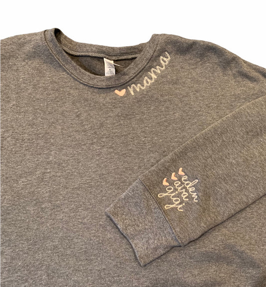 Adult Heart on Your Sleeve Sweatshirt