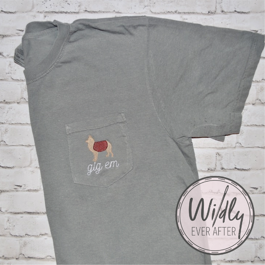 Adult Collie Pocket Tee