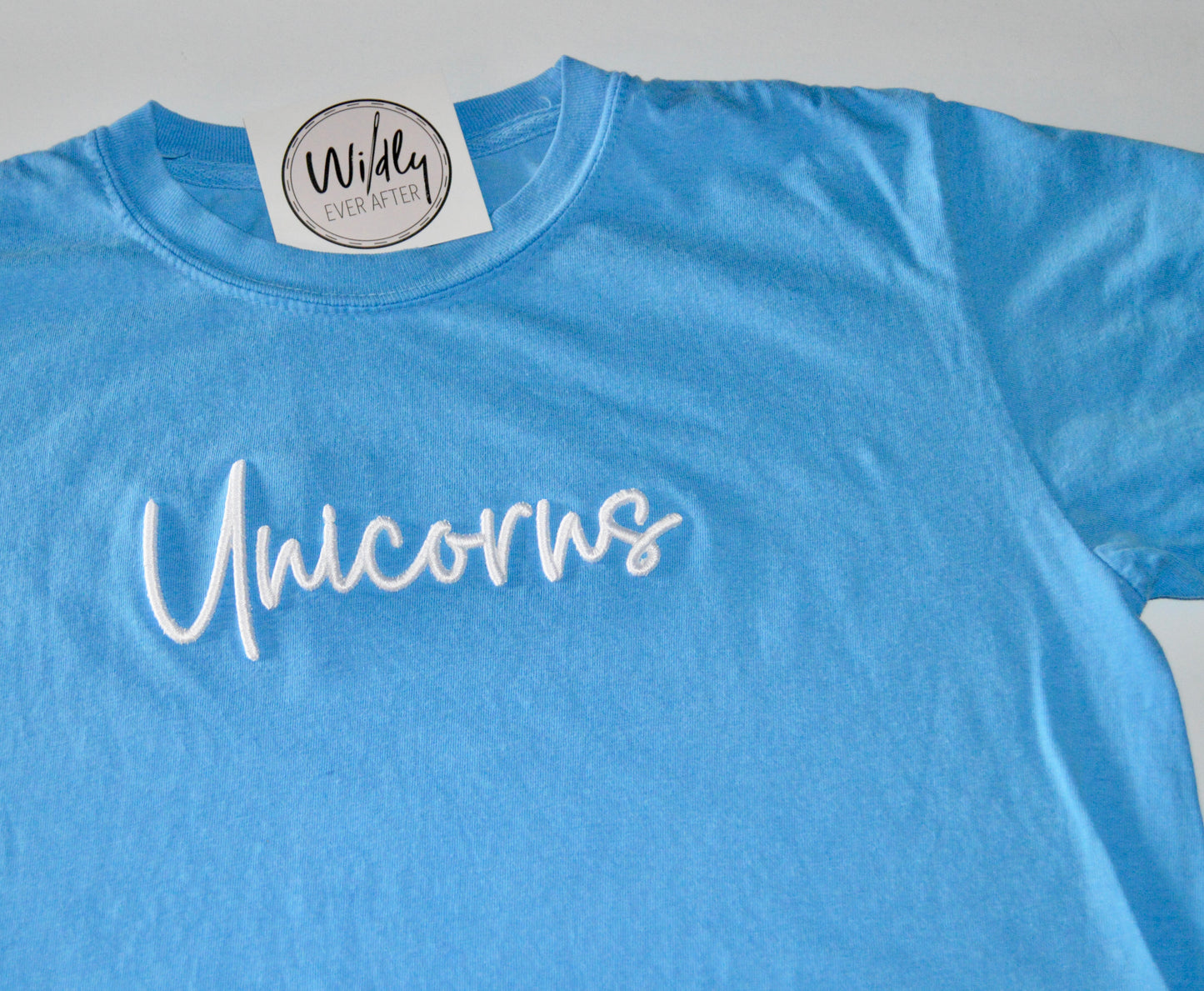 Adult 3D Embroidery Unicorns T-shirt