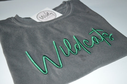 Adult 3D Embroidery Wildcats T-shirt